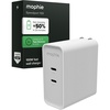 image:imageMophie Speedport70 GAN USBC Charger Block  70W Fast Wall Charger 2 USBC PD Ports Compact Foldable Prongs Made with Recycled Materials for Smartphones Tablets Headphones100W